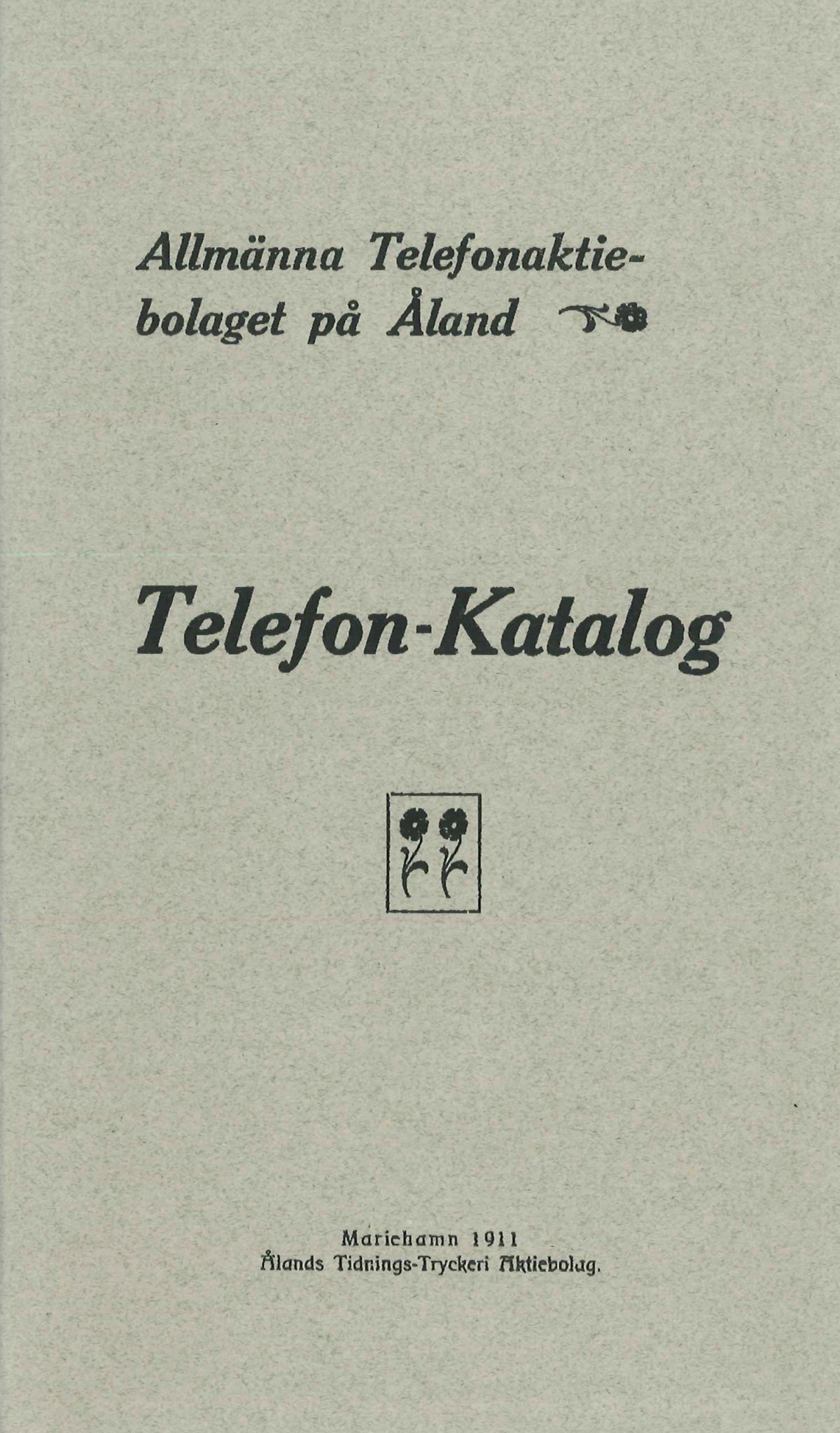 TelefonKatalog Mariehamns Bokhandel Åland