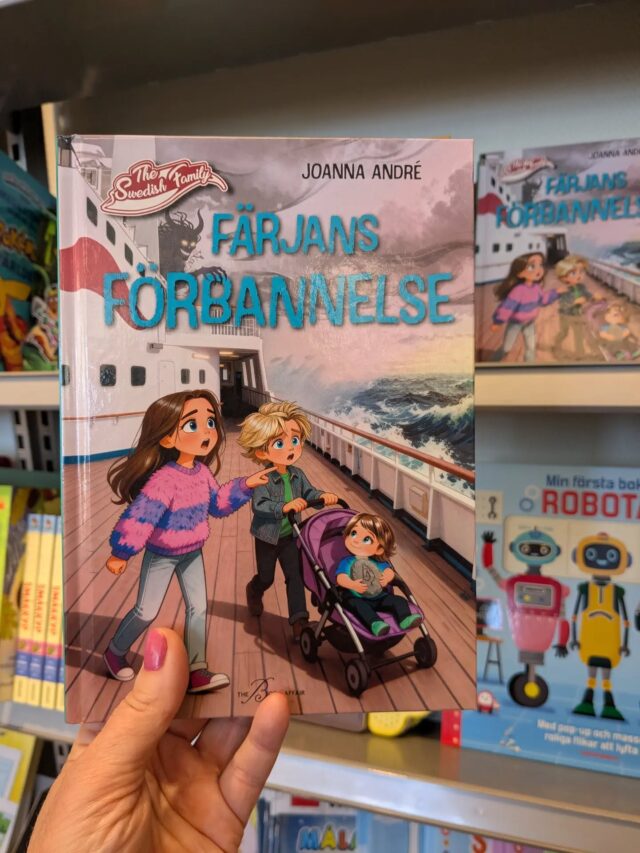 Verkligheten överträffar fiktionen, nu är de här på riktigt!! 
Välkomna @the_swedish_family  till vår fina ö! 🇦🇽🥰
Självklart har vi den senaste boken på nyhetshyllan.💕