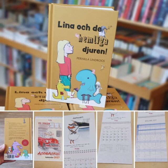 Nu har vi fått in Pernilla Linroos härliga barnbok, Lina och de hemliga djuren. En lättläst rikt illustrerad "tjockbok" med spänning, fantasi och humor. Vi har även fått in hennes inspirerande Anne Anka väggkalender för 2027, finns både som familje- och månadskalender.
